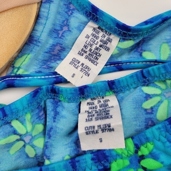 Vintage Endless Sun Floral High Cut Bikini Small - Picture 8 of 8